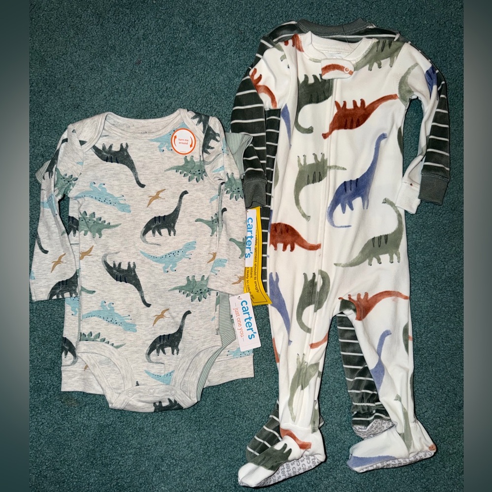 Carter's/Cat & Jack Infant Dino Themed Bundle!